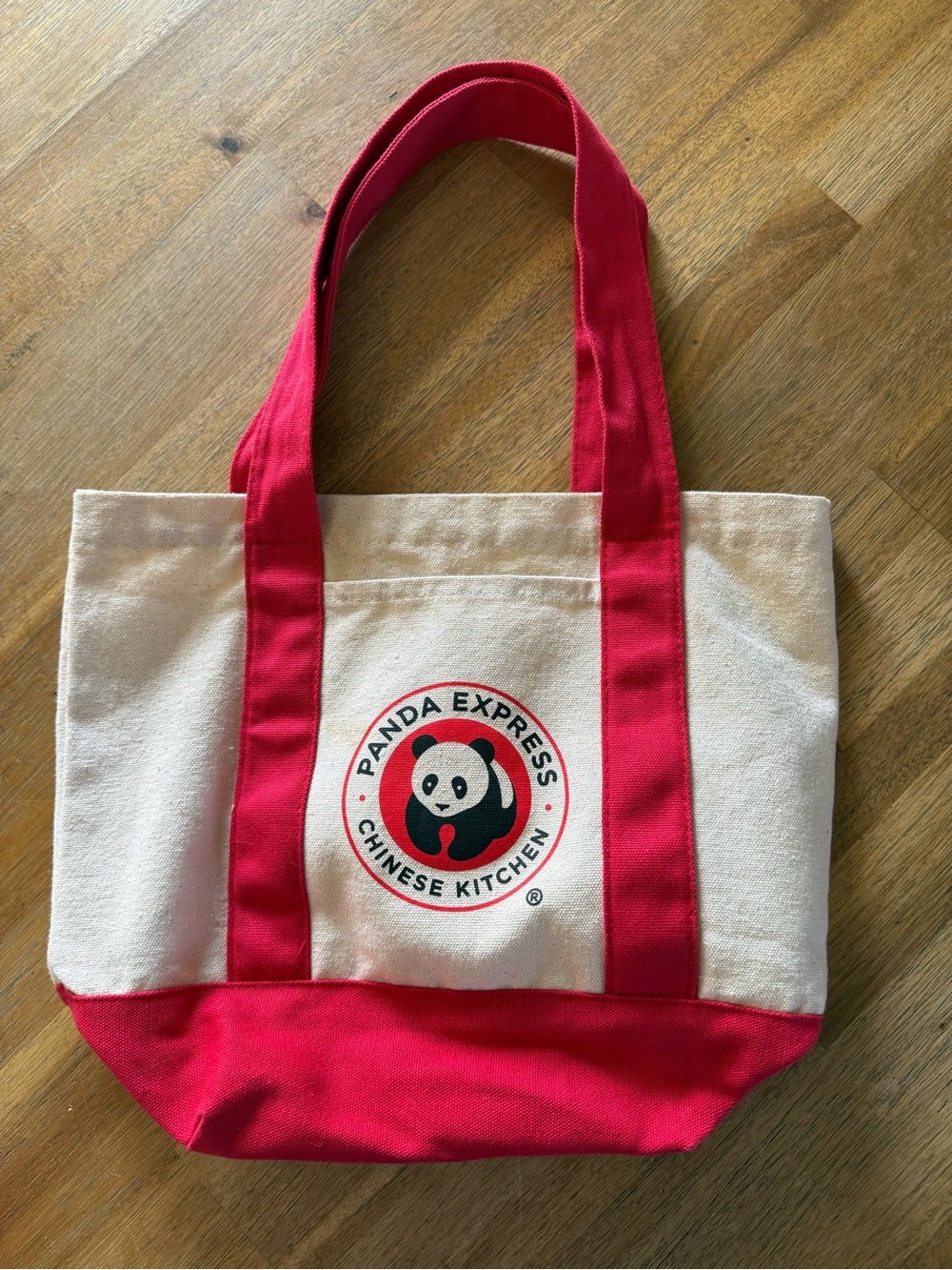 Panda Express Limited Edition Canvas Tote with Red Straps and Accent